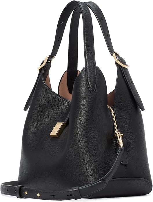 Retro-Style Decorative Crossbody Tote Bag Black
